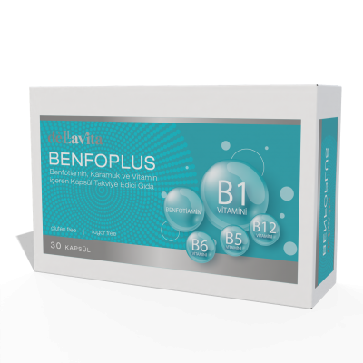 Dellavita Benfoplus (5-B Vitamini Kompleksi), 60 Kapsül