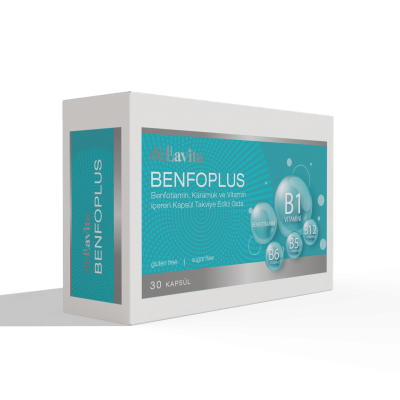 Dellavita Benfoplus (5-B Vitamini Kompleksi), 60 Kapsül