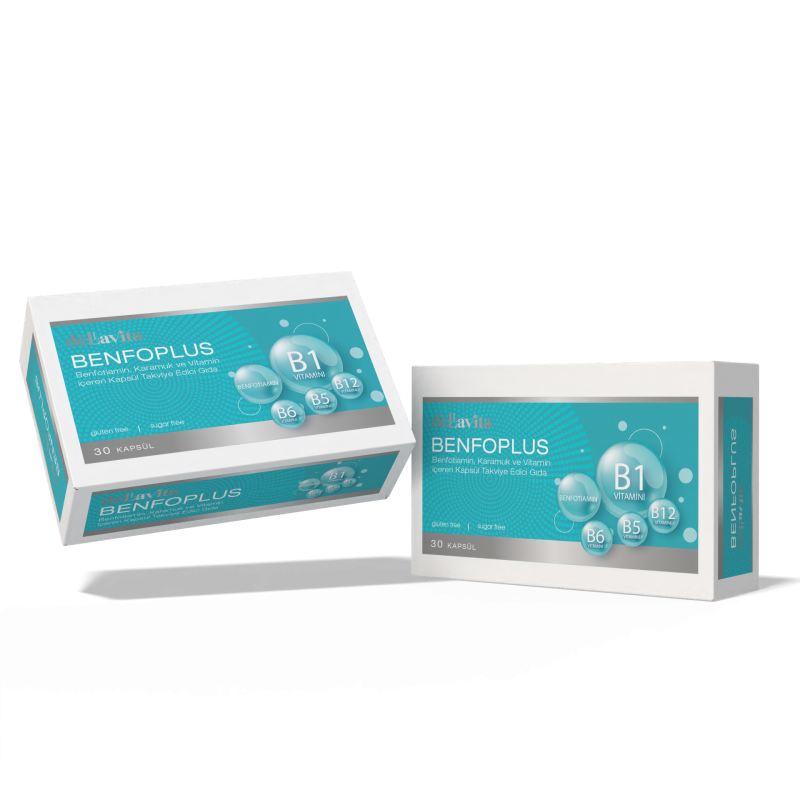 Dellavita Benfoplus (5-B Vitamini Kompleksi), 60 Kapsül